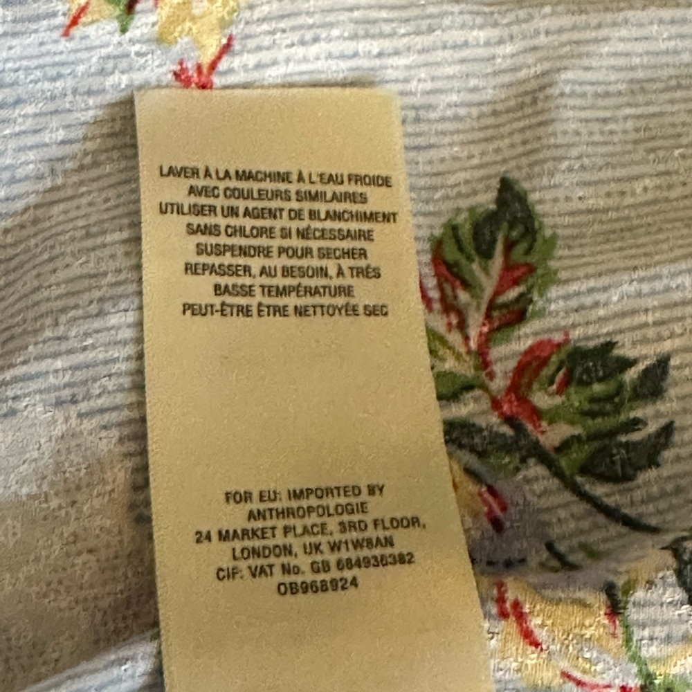 Anthropologie Maeve Boswell striped floral blouse 8 - Picture 5 of 10